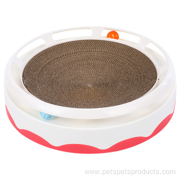 Waterproof cat corrugated paper scratcher turntable toy